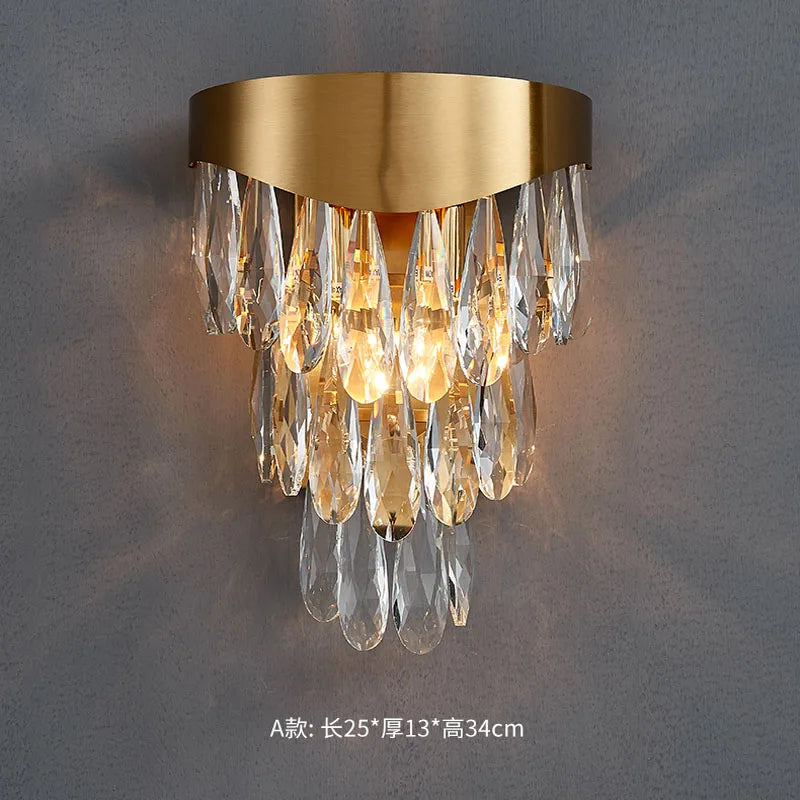 applique murale moderne en cristal de luxe décoration intérieure élégante - vue 9 sur 9