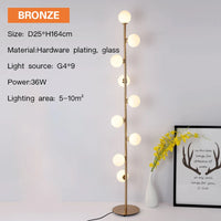 lampadaire boule en verre nordique pour décoration intérieure