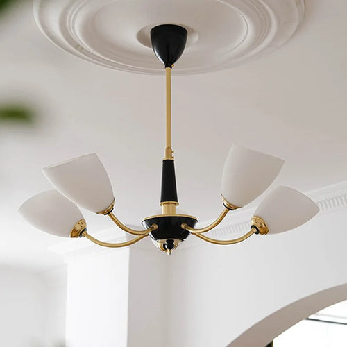 lustre moderne design nordique vintage en verre à LED