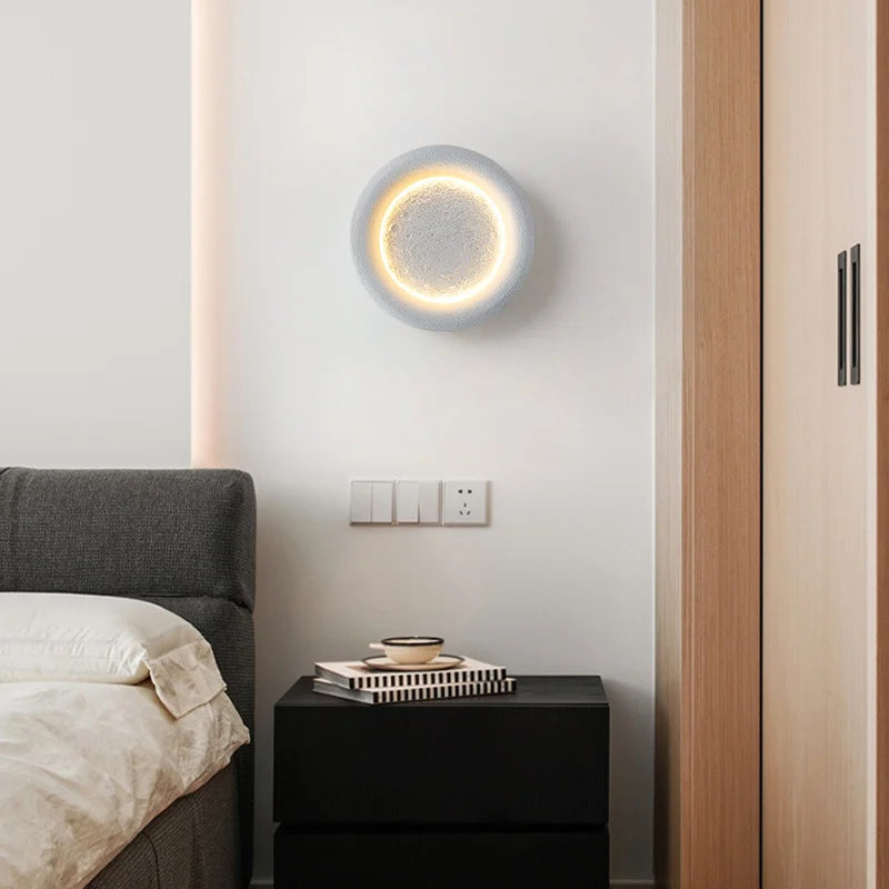 applique murale créative pleine lune étoilée pour intérieur décoratif
