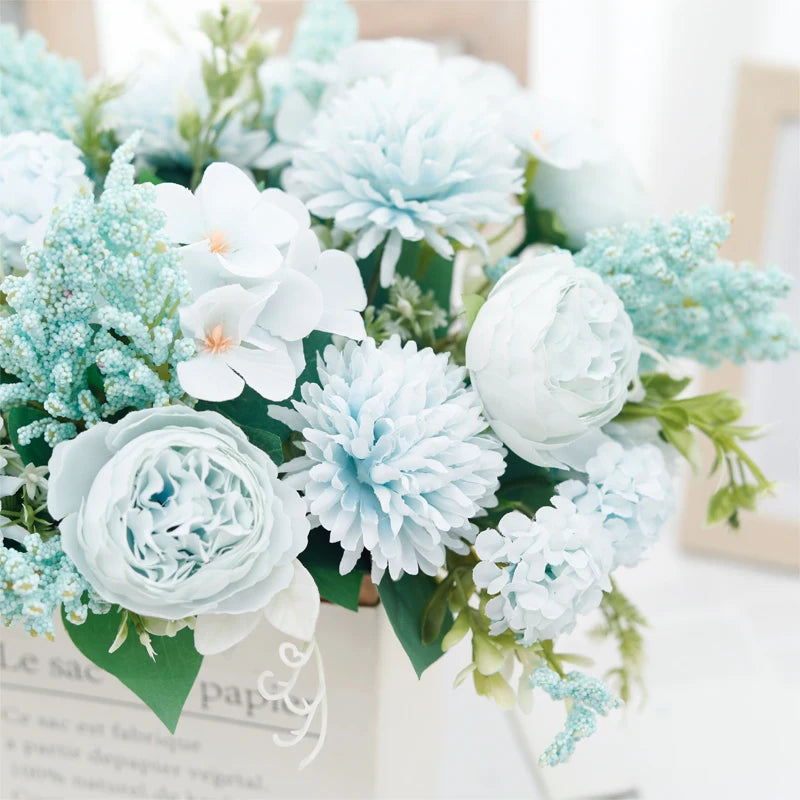 bouquets de mariée en soie pivoine décorations florales pour mariage - vue 6 sur 12