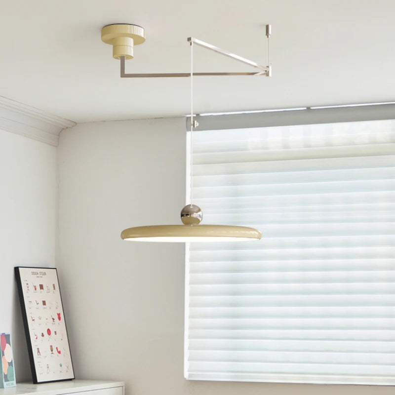 lustre led lumière simple déco maison bras long bar - vue 6 sur 12