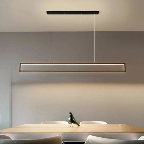 Modern LED black dimming living room light used for hanging decoration of restaurant, coffee shop, bar lighting fixtures - vue 4 sur 8