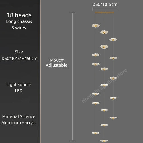 lustre moderne à led pour éclairage intérieur décoratif - vue 13 sur 26
