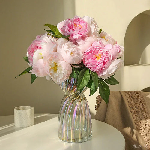 bouquet de pivoines en soie pour décoration élégante intérieure - vue 3 sur 7