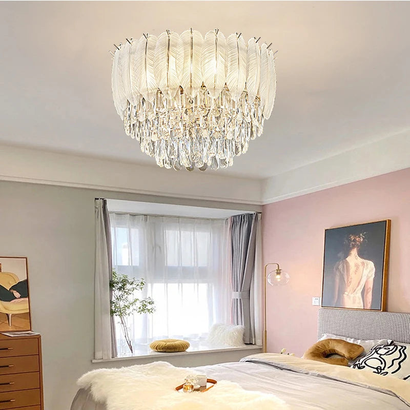 plafonnier cristal design moderne pour décoration intérieure élégante - vue 7 sur 12