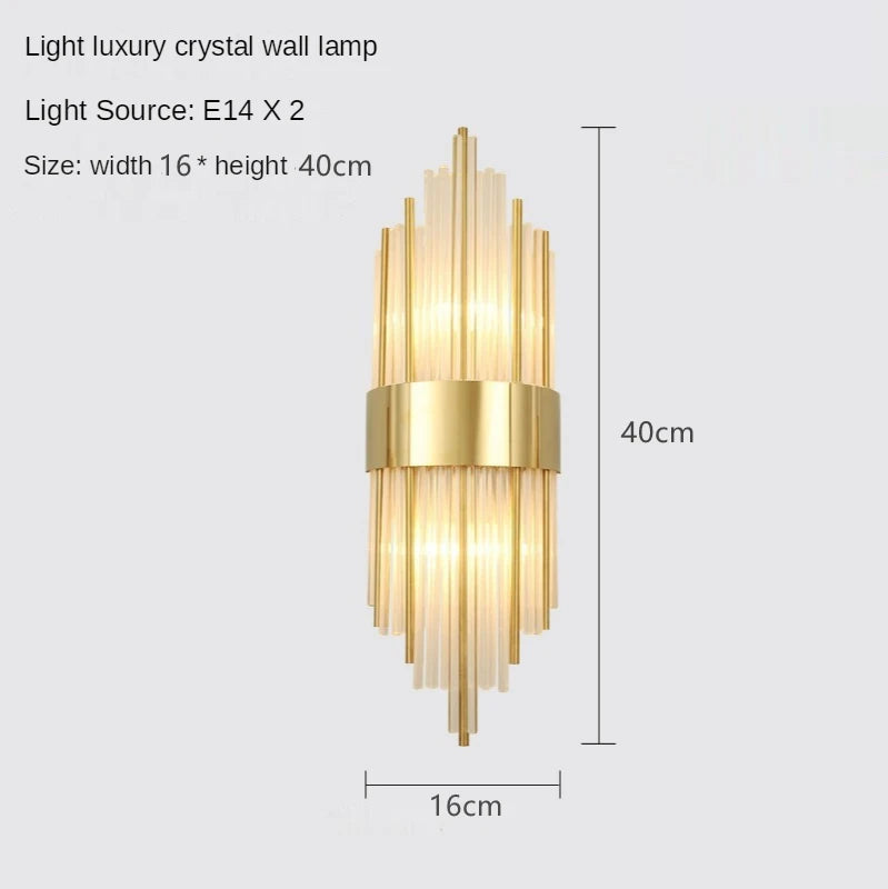 applique murale led en cristal design nordique élégant - vue 11 sur 12