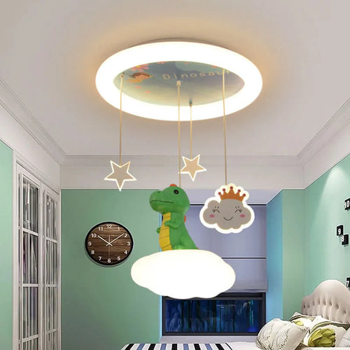 lustre créatif dinosaure led pour enfants soin des yeux - vue 3 sur 9