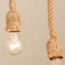 suspension rétro loft industriel en corde de chanvre avec ampoule edison