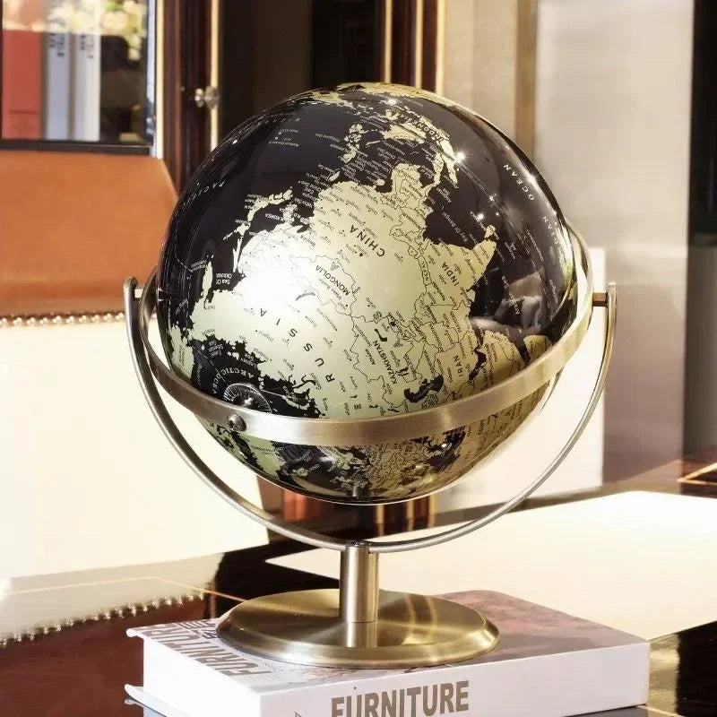 globe terrestre moderne rétro pour apprentissage et décoration - vue 4 sur 7