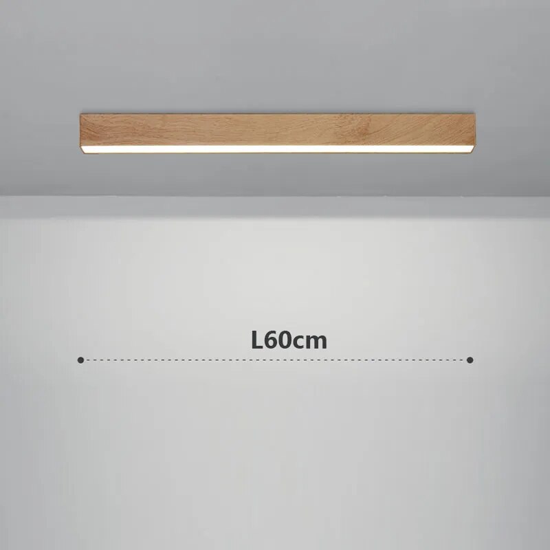 Lustre led bois nordique minimaliste