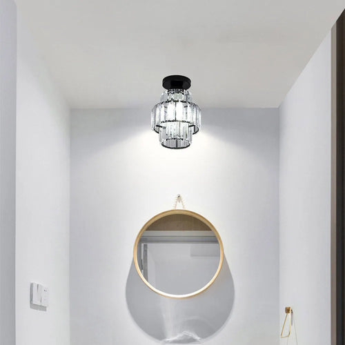 plafonnier en cristal k9 moderne pour décoration intérieure élégante - vue 5 sur 6
