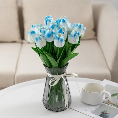 bouquet de tulipes artificielles luxe pour décoration intérieure et mariage - vue 12 sur 17