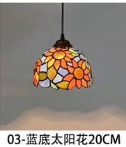 lustre en verre style tiffany rétro pour intérieur méditerranéen - vue 22 sur 30