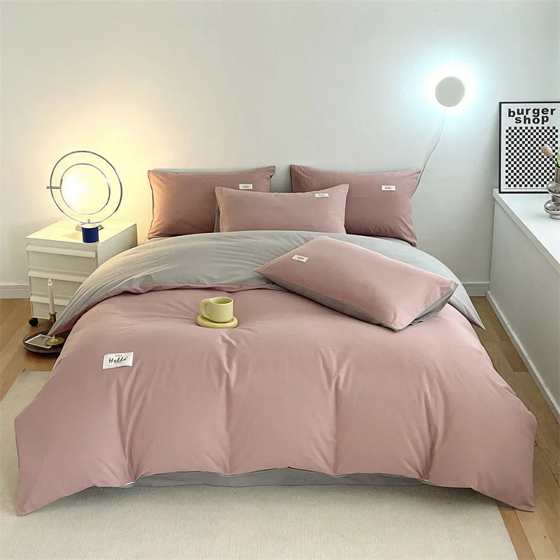 housse de couette double face luxueuse pour un ou deux personnes