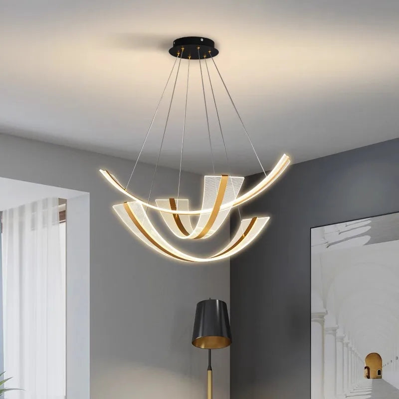 lustre led décoratif moderne pour éclairage intérieur