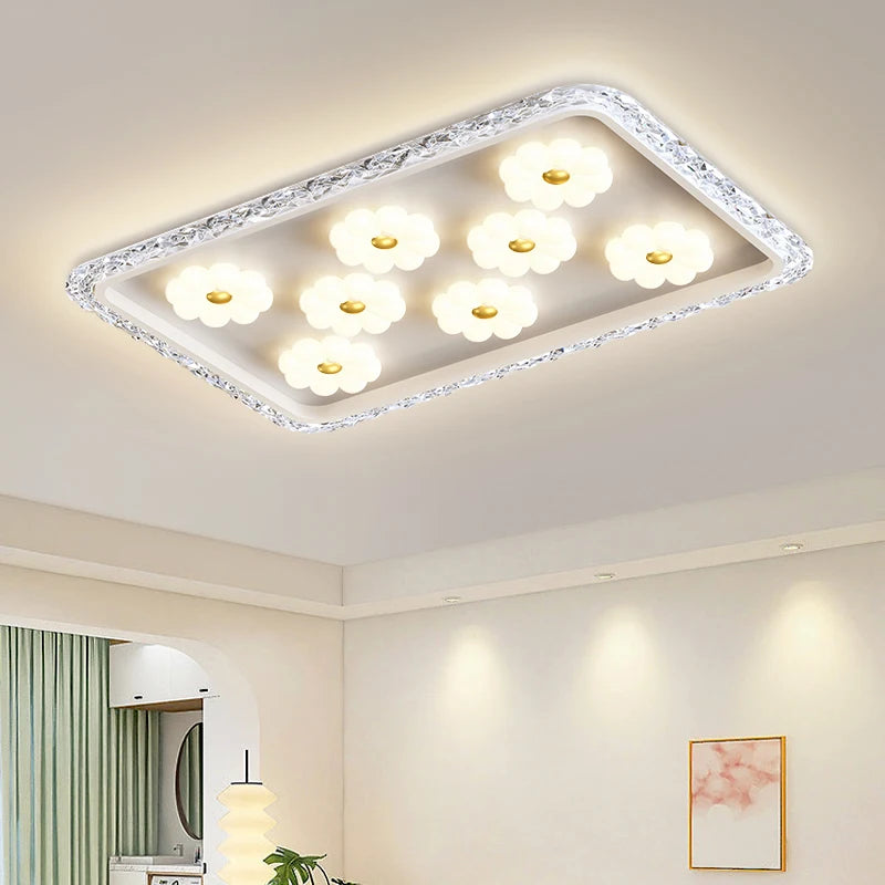 plafonnier à led moderne en cristal pour décoration intérieure - vue 3 sur 11