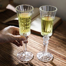 Verres champagne cristal rayures style rétro dégustation
