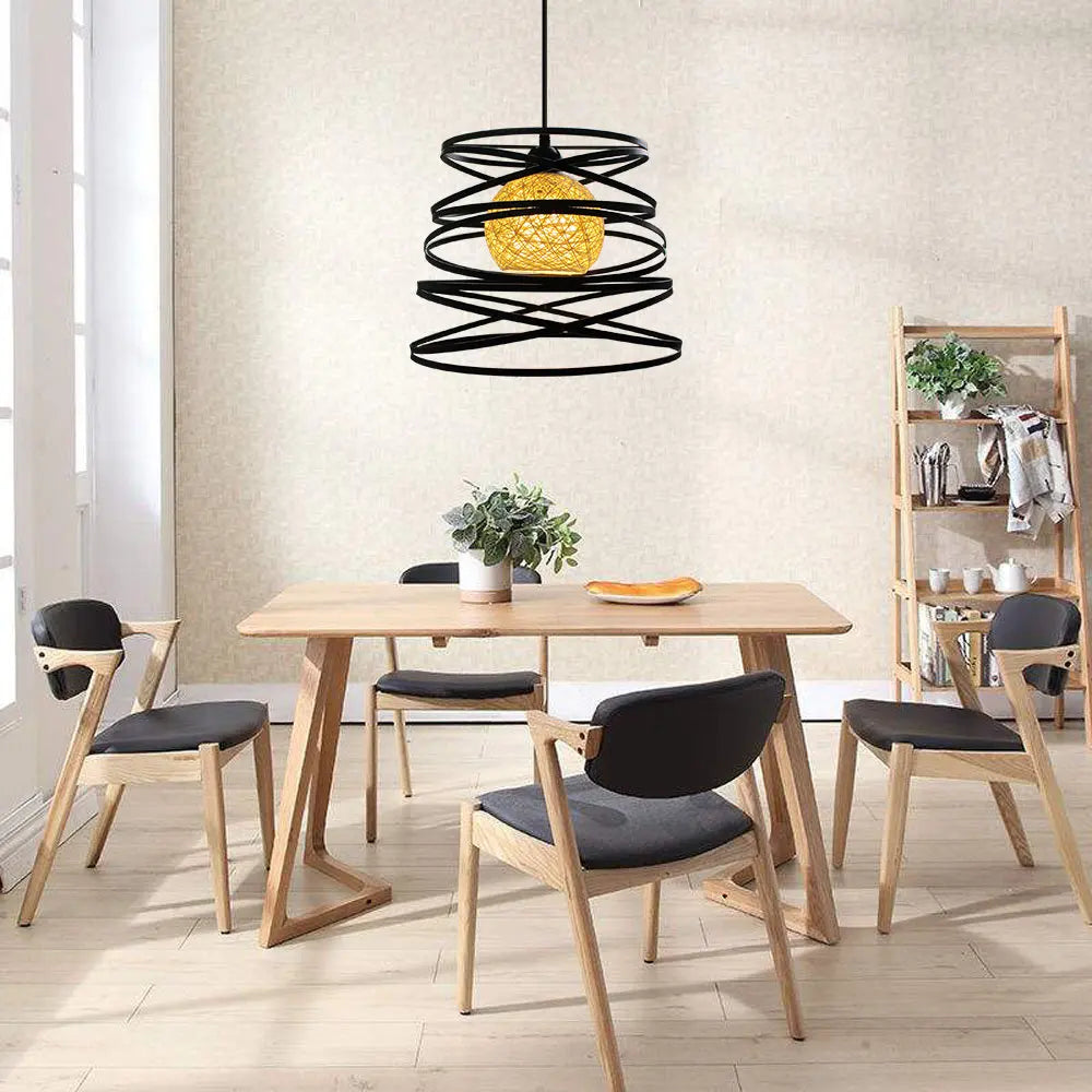 Lampe Spirale Suspendue Vintage - vue 4 sur 9