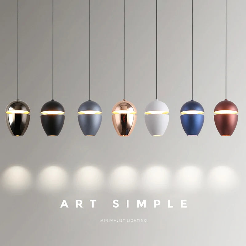 Suspension LED design intérieur de couleur cuivrée - vue 3 sur 13