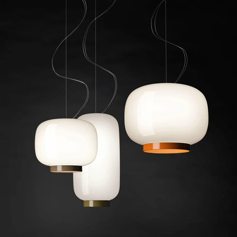 Suspension LED en verre au design nordique moderne