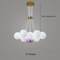 lustre led 3d lune bulle boule suspension décoration luminaires