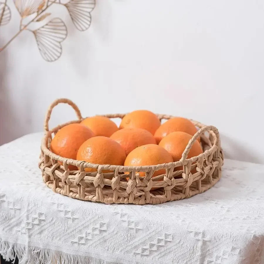 panier à fruits en osier tissé pour décoration et rangement - vue 6 sur 8