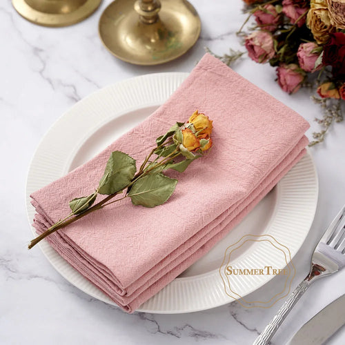 Serviette de table coton uni lavable lot 24 - vue 5 sur 7