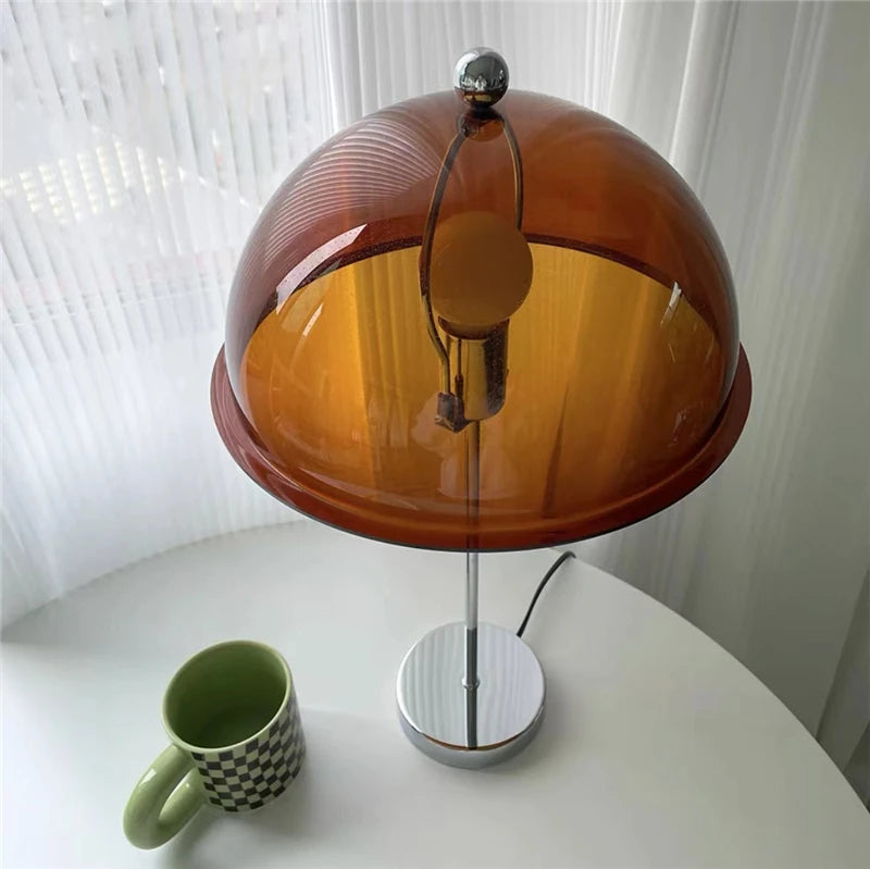 lampadaire led rétro en acrylique avec abat-jour coloré nordique - vue 21 sur 22