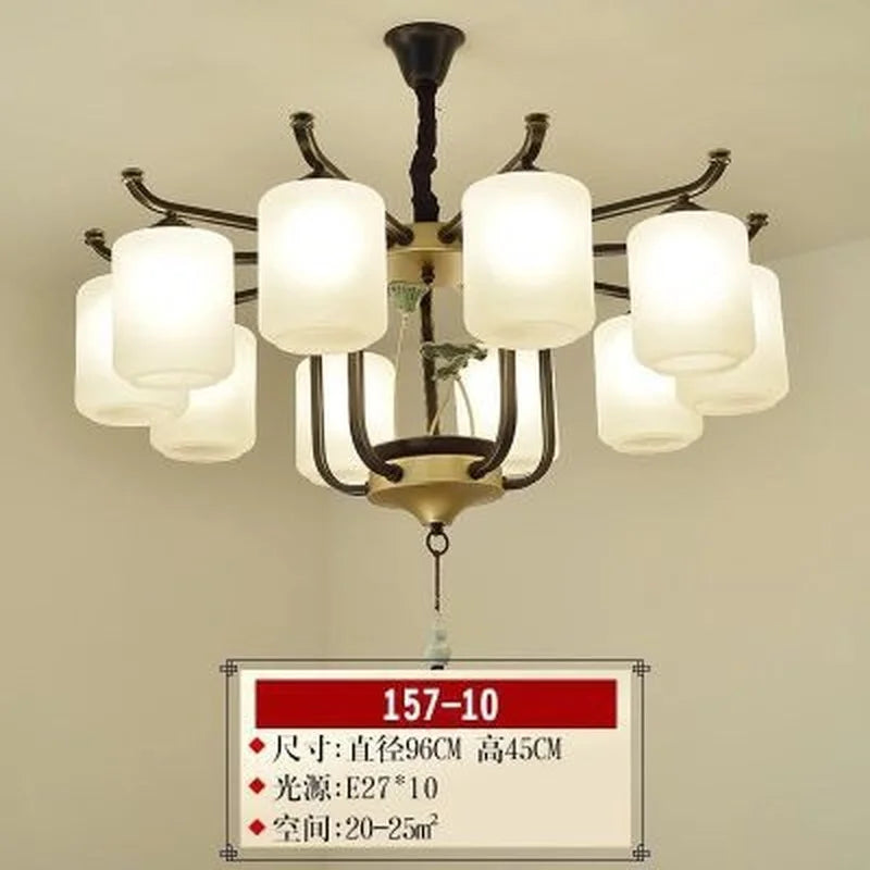 lustre rétro chinois pour un éclairage élégant et chaleureux - vue 9 sur 21