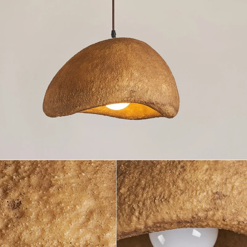 suspension led wabi-sabi nordique en résine pour café loft
