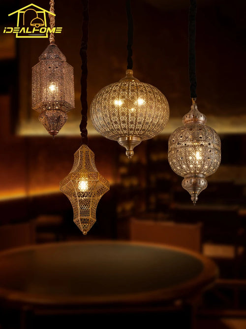 suspension marocaine vintage design pour café et restaurant - vue 2 sur 10