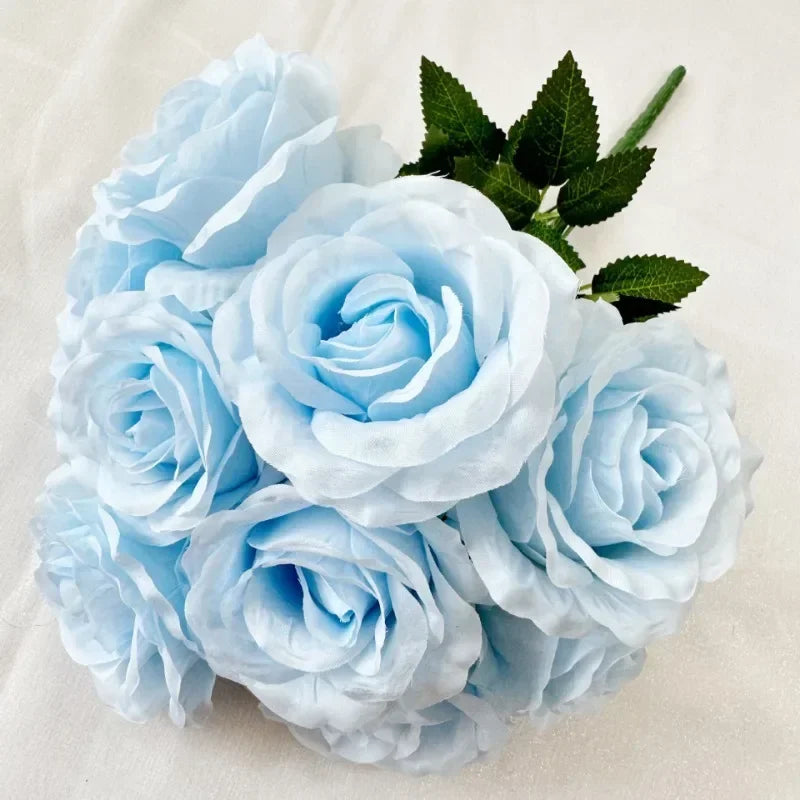 bouquet de roses artificielles en soie pour décoration intérieure - vue 18 sur 28