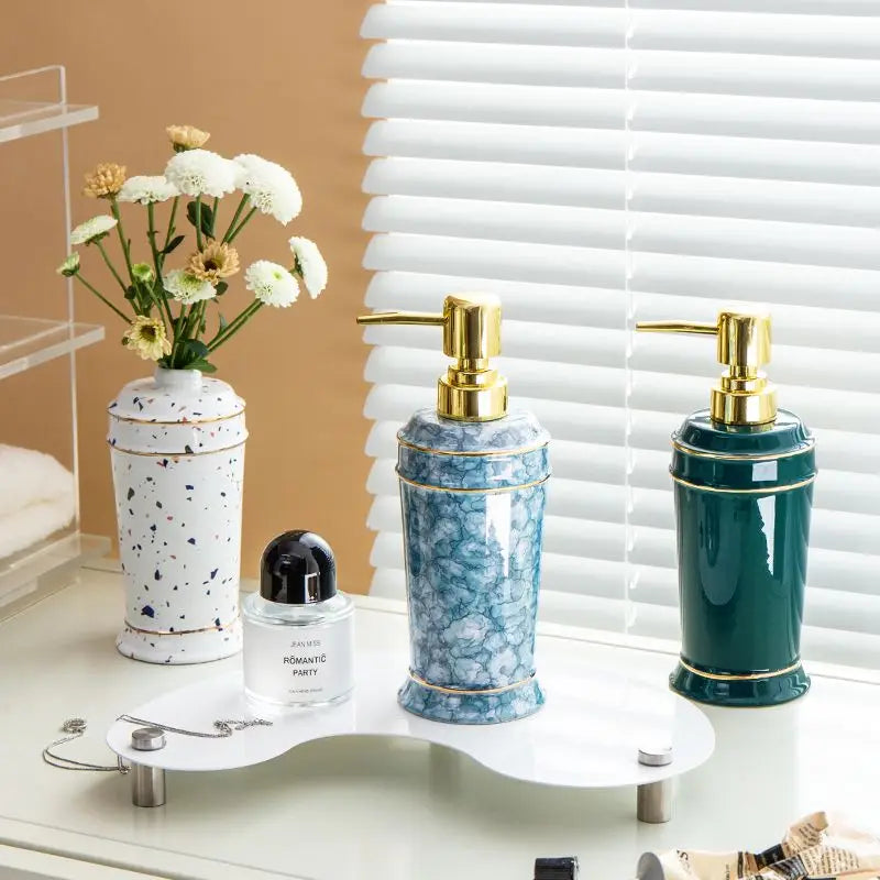 distributeur de savon céramique pour gel douche et désinfectant - vue 6 sur 30