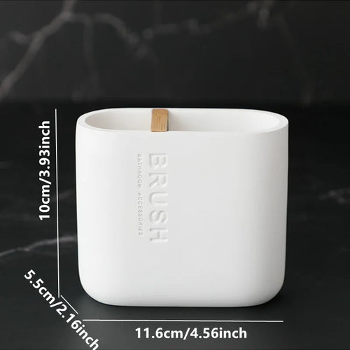 accessoires de salle de bain brosse à dents distributeur de savon - vue 11 sur 12