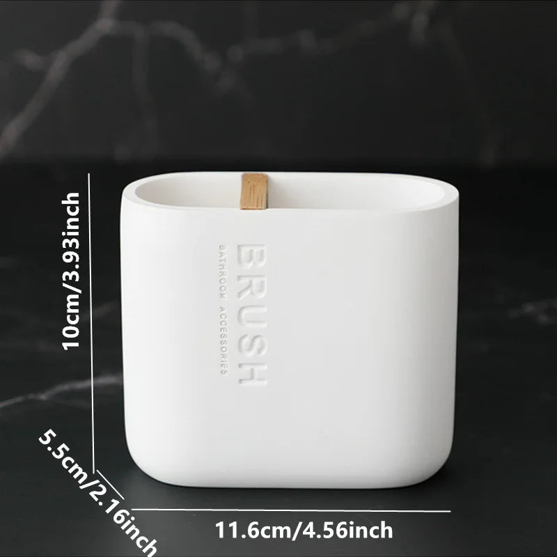 accessoires de salle de bain brosse à dents distributeur de savon - vue 10 sur 12