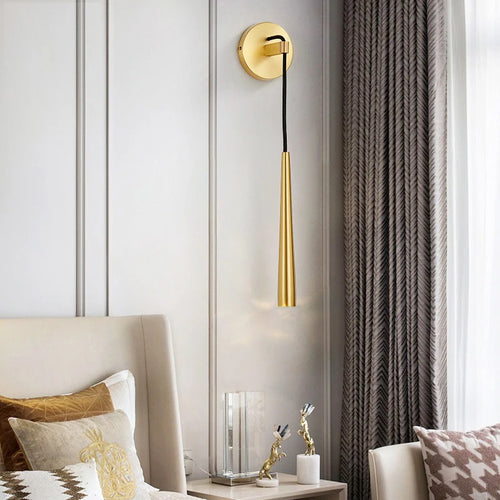 applique murale led nordique en cuivre hauteur réglable montage surface