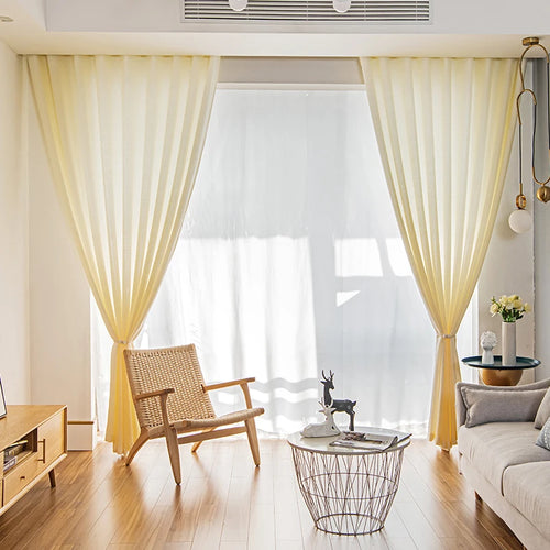 Rideau voile tulle moderne leger pour salon chambre