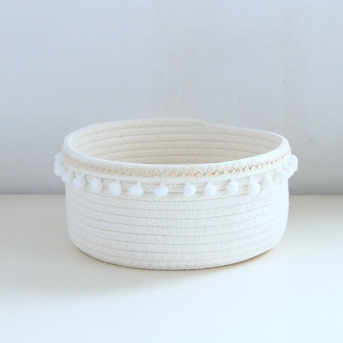 panier de rangement tissé portable pour jouets et bureau - vue 4 sur 9