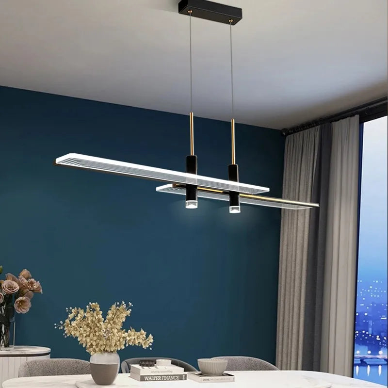 lustre led minimaliste postmoderne créatif design suspension - vue 6 sur 10