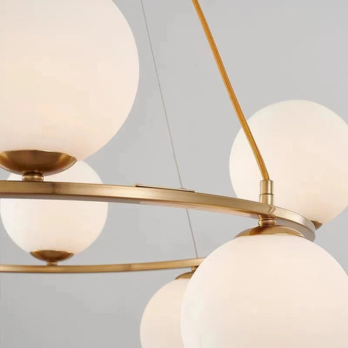 suspension en verre blanc design nordique pour intérieur décoratif - vue 6 sur 10