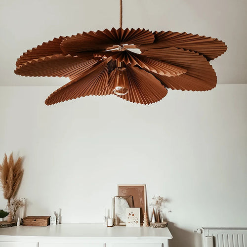 plafonnier en papier wabi sabi pour décoration intérieure moderne - vue 2 sur 8