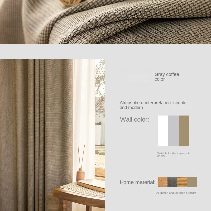 Rideau occultant moderne minimaliste pour salon et chambre