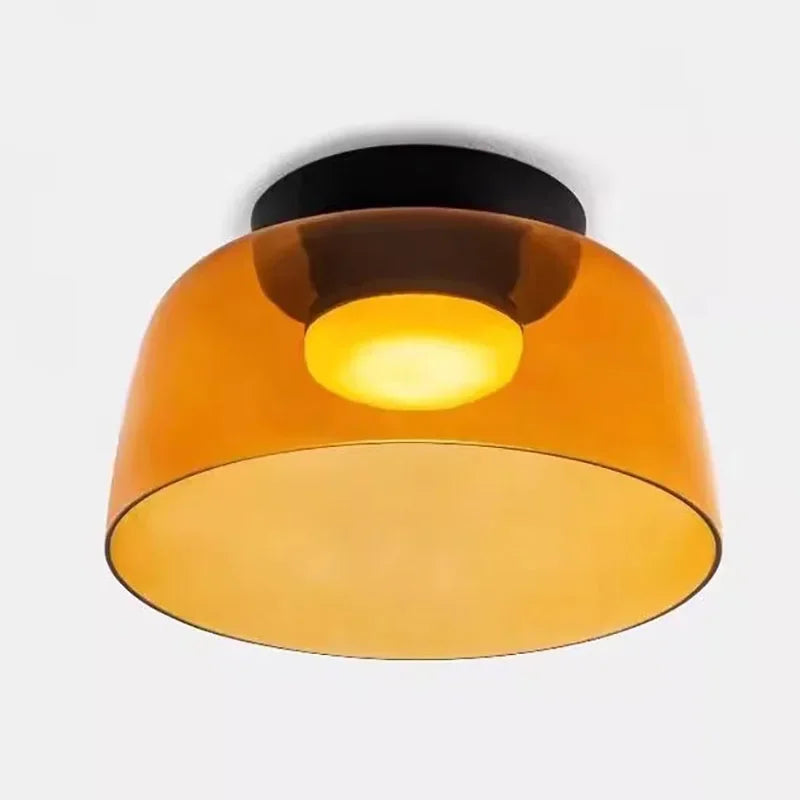 Plafonnier en verre nordique chambre à coucher plafonnier médiéval pour Restaurant Simple moderne créatif salle à manger lampes de décoration - vue 7 sur 21