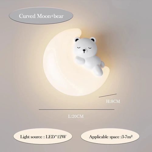applique murale lapin mignon pour chambre enfant décoration moderne - vue 9 sur 10
