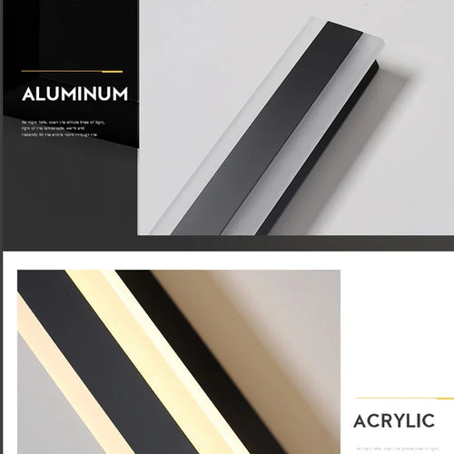 applique murale led étanche longue bande décorative extérieure avec interrupteur tactile - vue 7 sur 6