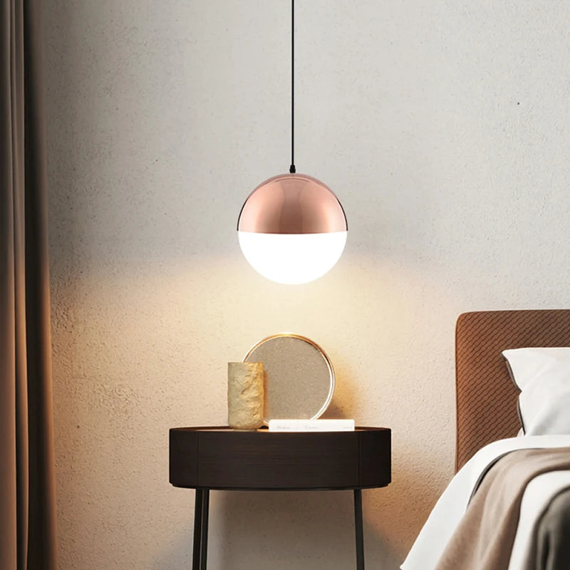 lampe suspendue sphérique design moderne pour intérieurs led