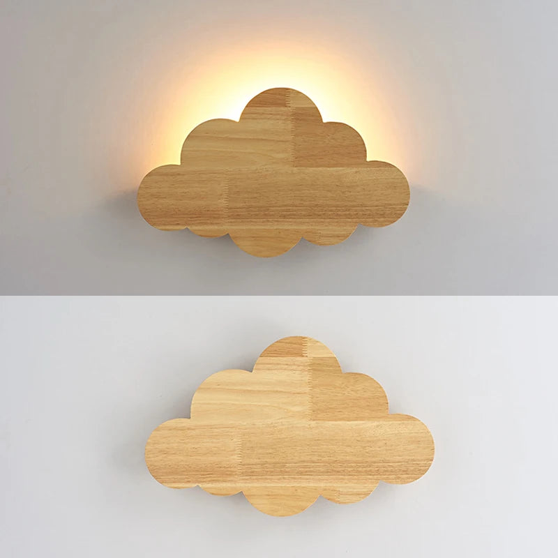applique murale en bois style nordique moderne pour chambre d'enfant - vue 4 sur 7