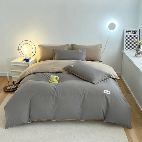 housse de couette double face luxueuse pour un ou deux personnes