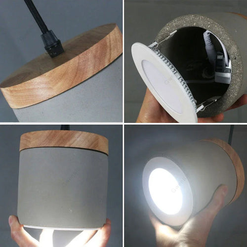 suspension rétro industrielle en béton pour décoration intérieure - vue 7 sur 7